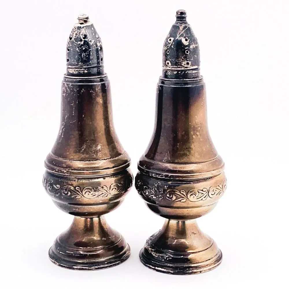 Vintage Lord Silver Sterling Silver Weighted Salt & Pepper Shaker Set 5 1/8
